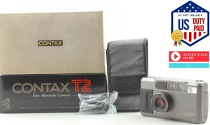 [Unbenutzt in der Box] Contax T2 D Titan Black Point & Shoot Compact Filmkamera JAPAN - Bild 1 von 20