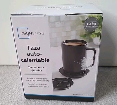 Mainstays Warming Coffee Mug 12oz. Stainless Steel with Mug Warmer & Lid NEW - Image 1 of 3