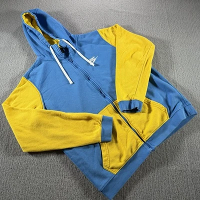 Sudadera con Capucha Nike Para Hombre Grande Azul Amarillo Geométrico Bordado Logo Polar Pullover Foto 1 de 4