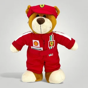 Ferrari Racing Bear Plush 14in Gummibär Bridgestone Shell F1 Suit Stuffed Animal - Picture 1 of 9