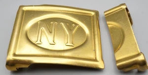 Fibbia per cintura Indian Wars NY New York Guard di Anson Mills BANNERMAN SURPLUS - Foto 1 di 2