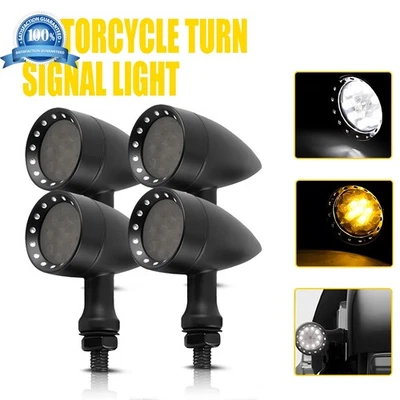 4X Luz intermitente LED universal para motocicleta para Harley Honda Suzuki Foto 1 de 4