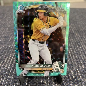 2025 Bowman Chrome Shotaro Morii BCP-170 Aqua Geometric /125 - Picture 1 of 3