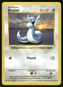 Pokemon Tcg Dratini [Shadowless] #26 Pokemon Base Set LP - Picture 1 of 2