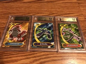 Seltene Rayquaza Kyogre Groudon Topps Advanced Challenge BGS 9,5 EDELSTEINE Pokémonkarten - Bild 1 von 8