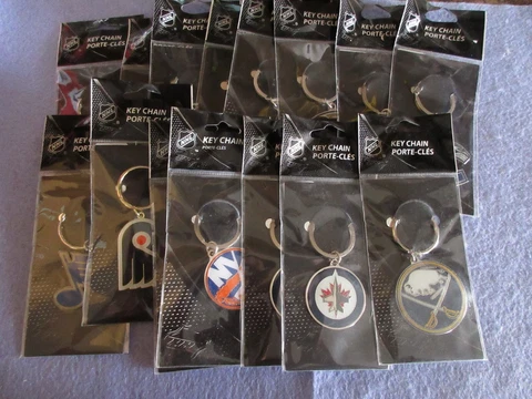 NHL Logo Keychains New in Package Choice U Pick Cover
