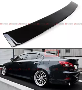 FOR 2006-13 2ND GEN LEXUS 2IS IS250 IS350 REAR ROOF WINDOW SPOILER PAINT BLACK  - Picture 1 of 3