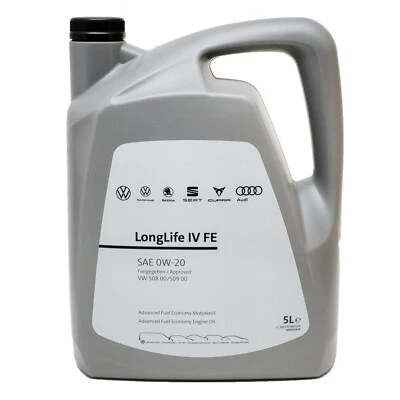 VOLKSWAGEN Original VW Audi Seat Skoda Motoröl 5 Liter Öl 50800/50900 LL IV FE 0W-20