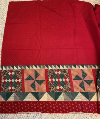 Joan Kessler Concord Fabrics Border print Cheater red by the yard x 44"w - Image 1 of 4