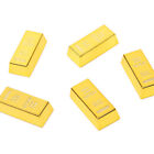 Plastic Fake Gold Bullion Simulated Golden Brick Fake Glittering Gold Bar Gift