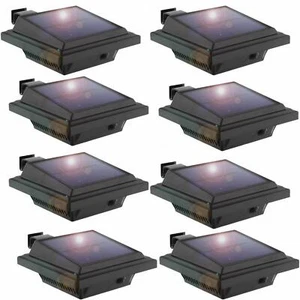 8x 25LEDs Solarlampen für Außen Zaun Dachrinnen Wegleuchten Wandlicht Kaltweiß - Bild 1 von 6