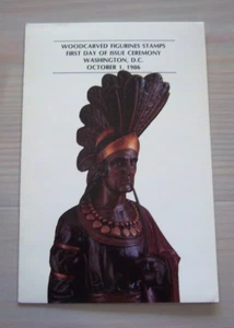 Sc. 2240-2243 Woodcarved Figurines - First Day Issue Ceremony Program 1986 - Picture 1 of 3