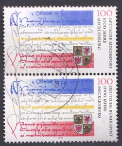 GERMANY 1995 Vertical Pair Michel 1782 Scott 1887 Mecklenburg - Picture 1 of 1