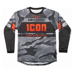 Icon Long Sleeve Jersey T-Shirt for Motorcycle Street Riding FREE RETURNS