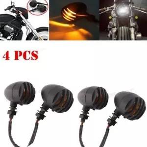 12V Universal Cafe Racer Bobber Chopper Motor Turn Signals Indicator Lights KM - Picture 1 of 10
