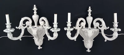 New Pair of Capodimonte Style Italian Porcelain Sconces (Price is for pair) - Image 1 of 4