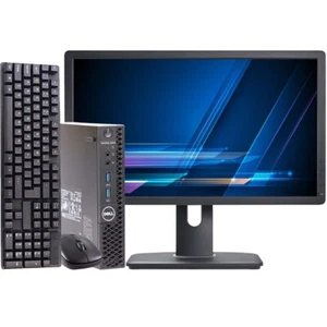 Dell OptiPlex Desktop Mini PC Intel i5 8GB RAM 1TB HD 20in LCD Windows 10 Pro - Picture 1 of 6