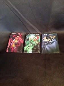 Lot of 3 Batman Vintage Movie Promo pinback button pins riddler two-face 1995 - Picture 1 of 6