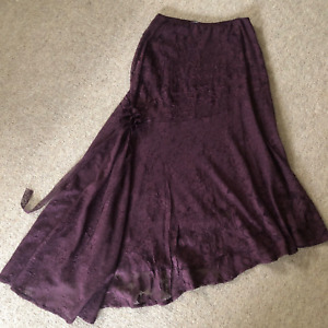 Per Una plum-coloured lacy asymmetric skirt 8