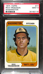 1974 TOPPS #77W RICH TROEDSON WA PSA 9 30183119