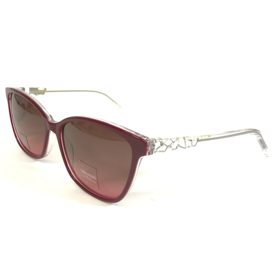 Gafas de sol Vera Wang Elizabeth CY rojas transparentes cristales de Swarovski lentes rojas marrones Foto 1 de 4