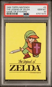 1989 LEGEND OF ZELDA Topps Nintendo Sticker #5 PSA 10 GEM MINT NES VGA WATA SNES - Picture 1 of 2