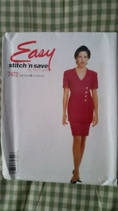  McCalls 7472 size 16 18 20 22 Miss Plus Size fitted top and skirt uncut - Picture 1 of 3