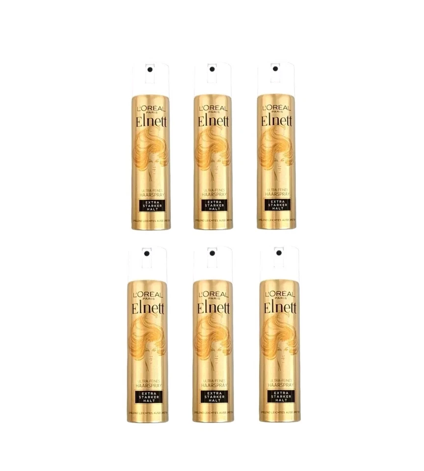 Loreal Paris/Elnett "Extra Starker Halt"Haarspray"Reisegröße"6x75ml/Haarstyling  - Bild 1 von 1