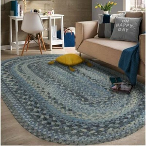 Tappeto a Capel Rugs Harborview grigio ardesia misto lana country casa ovale intrecciato zona - Foto 1 di 4