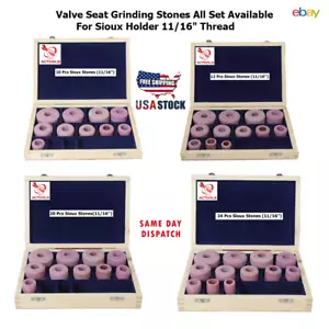 Grinding Valve Seat Stones All Set Available For Sioux Holder 11/16" Thread USA - Bild 1 von 55