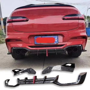 Carbon Fiber Rear Bumper Diffuser Body Lip Spoiler For BMW G02 X4 F98 X4M 19-24 - Picture 1 of 6