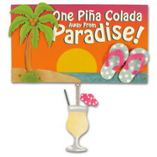 Pina Colada Paradise Sign - Metal - Wood - Beach Theme - Bar Theme - 30-003