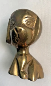 Vintage Brass Cute Sitting Puppy / Dog Figurine - Picture 1 of 7