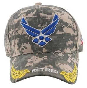 NEW! US AIR FORCE USAF WING RETIRED LEAF SHADOW CAP HAT CAMO - Picture 1 of 4