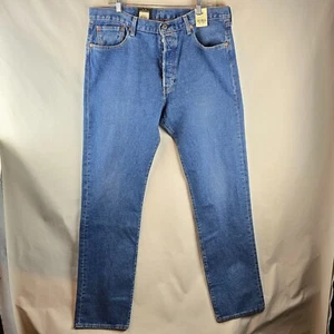 Levi's 501 XX Jeans Mens 38x36 Blue Denim Premium Big E Straight Leg Button Fly - Picture 1 of 16