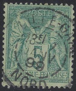 PRO-09-5-2: Cachet type 18 de Lille-Gare (Nord) sur n°75 - Foto 1 di 1