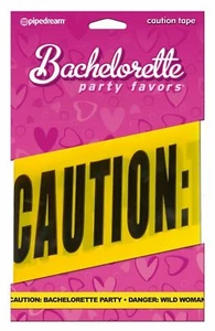 Caution Bachelorette Party Danger Wild Women 20' Tape Bridal Pride Decoration - Picture 1 of 1