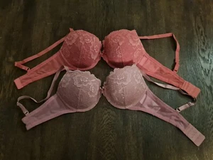 BH 2 Stück, H&M, NEU, 80 C, Spitze, Push up, altrosa, pink, NP: 12,99 / BH - Bild 1 von 13