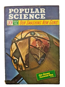 POPULAR SCIENCE MONTHLY MAGAZINE JULY 1942 BOMBER TEAMWORK OUR SMASHING NEW GUNS - Picture 1 of 6
