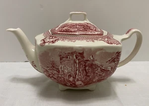 Old Britain Castles rosa TEEKANNE 1883 Mark Steingut 32 Oz Farnham Castle - Bild 1 von 20