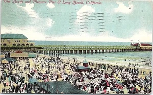 Lot of 3 1910s Views Long Beach CA Postcards California Pier Ocean Ave Hotel - Picture 1 of 6