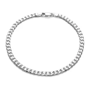 925 Sterlingsilber Panzerkette Gliederkette Armband 100 Stärke 4 mm - 6"/7"/8"/9" - Bild 1 von 4