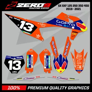 Custom MX Grafikkit: KTM SX SXF EXC EXCF XC XCW 125-500 - PRO GO ORANGE - Bild 1 von 12