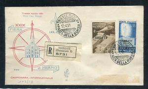 FDC VENETIA CLUB TRIESTE A 1951 XXIX FIERA DI MILANO - Picture 1 of 2