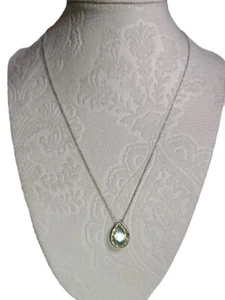 Gabriel & Co. Silver & 18k Gold Two Tone Gemstone Blue Topaz Necklace - Picture 1 of 13