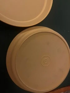 tupperware dose+deckel rund sandfarben vintage 1207-7 1206-4picknick box wie NEU - Bild 1 von 6