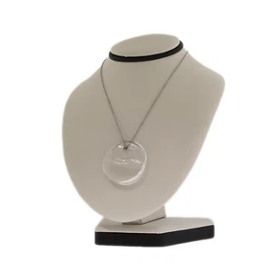 Tiffany&Co. Elsa Peretti 34mm Circle Disc Rock Crystal Pendant Necklace925Silver - Picture 1 of 5