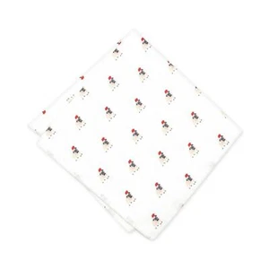 Bar III Mens Santa Pugs Dog Festive Christmas Pocket Square White OS - Picture 1 of 1