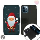 Christmas Leather Flip Stand Wallet Phone Case Cover For Samsung S21 Etc 093
