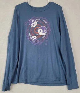 Neff Yin & Yang T-Shirt Mens Size Large Blue Long Sleeve Skate Surf Active Wear - Picture 1 of 12